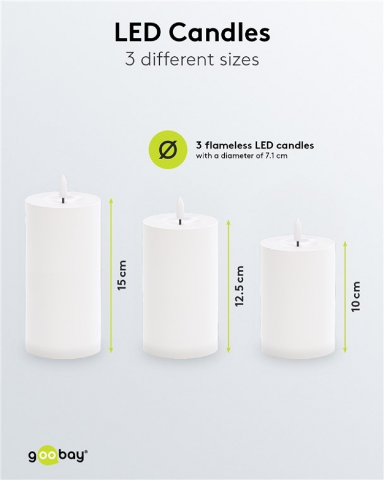 Goobay Sett med 3 LED-lys  Goobay Sett med 3 LED-lys