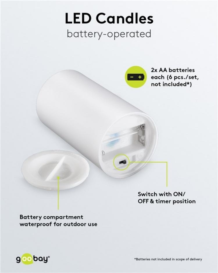 Goobay Sett med 3 LED-lys  Goobay Sett med 3 LED-lys