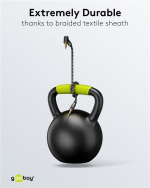 Goobay Tilkoblingskabel AUX, 3,5 mm stereo, 90°, 2 m, Sharkskin Grey Pawl 3,5 mm plugg (3-pinners, Stereo) > Pawl 3,5 mm plugg (3-pinners, Stereo) 90°