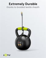 Goobay RCA-splitterkabel, 2 m, Sharkskin Grey Cinch-kontakt (woofer, senter) > 2x Cinch-kontakt (woofer)