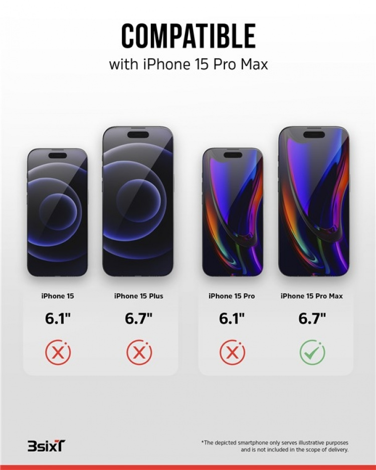 Impact Zero mobilskall 3-i-1-sett kompatibelt med Apple iPhone 15 Pro Max, gjennomsiktig