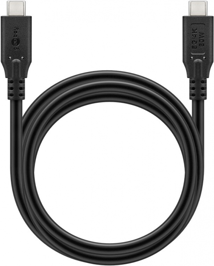 Goobay Synkroniser og lad superrask USB-C™-kabel (USB 3.2 Gen 1), USB-PD, 1,5 m USB-C™-plugg > USB-C™-plugg