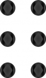 Goobay Kabelhåndtering 2 utsparinger, svart 6-pakning for å organisere og feste, avtakbar