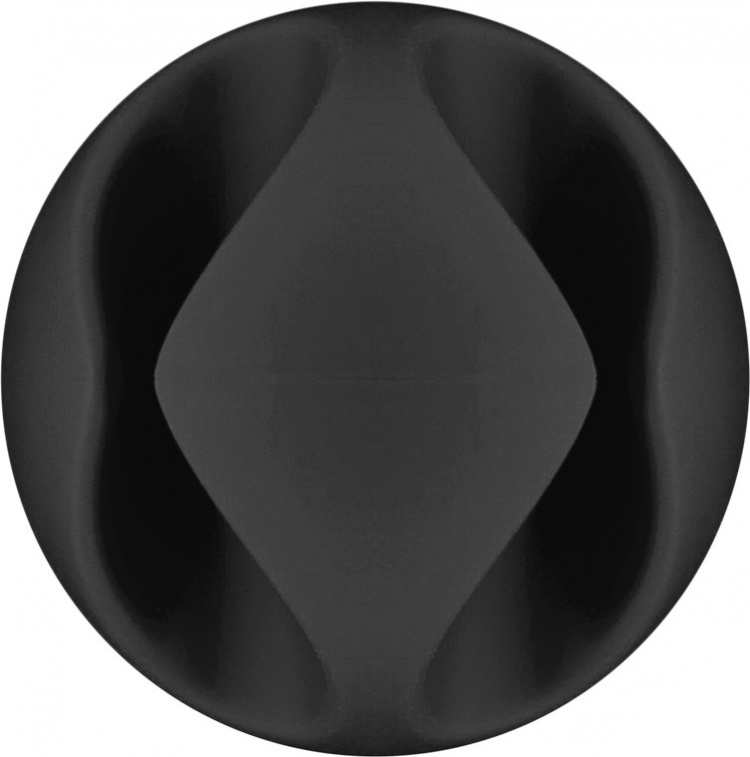 Goobay Kabelhåndtering 2 utsparinger, svart 6-pakning for å organisere og feste, avtakbar