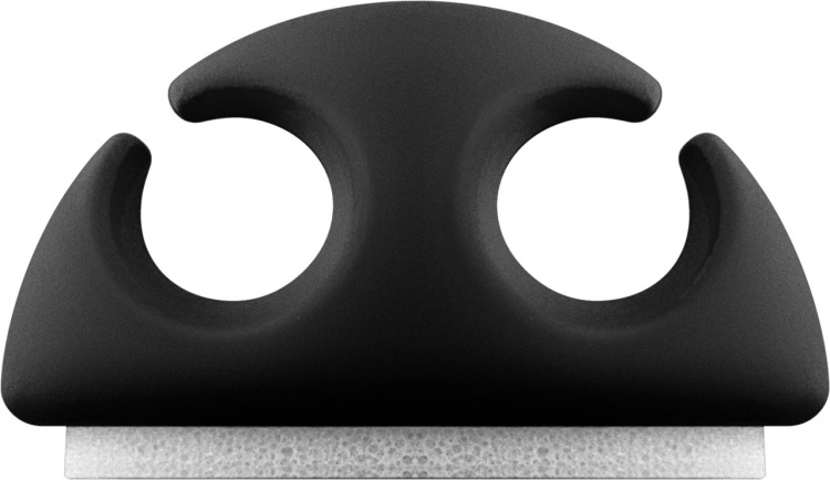 Goobay Kabelhåndtering 2 utsparinger, svart 6-pakning for å organisere og feste, avtakbar