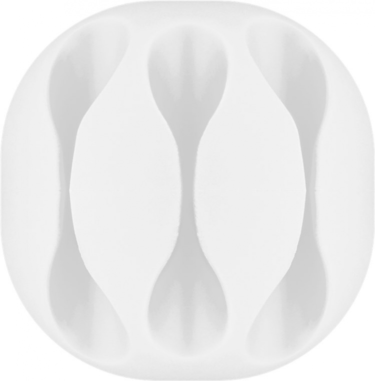 Goobay Kabelhåndtering 3 utsparinger, hvit 4-pakning for å organisere og feste, avtakbar