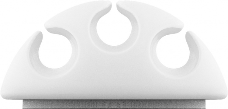 Goobay Kabelhåndtering 3 utsparinger, hvit 4-pakning for å organisere og feste, avtakbar