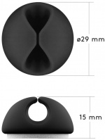 Goobay Kabelhåndteringssett, svart 5-pakning for organisering og feste, avtakbar