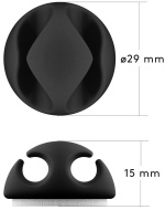 Goobay Kabelhåndteringssett, svart 5-pakning for organisering og feste, avtakbar