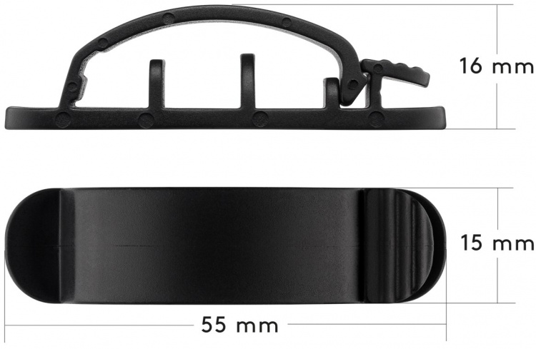 Goobay Kabelhåndteringsklemme 3 utsparinger, svart 3-pakning for organisering og feste, avtakbar Goobay Kabelhåndteringsklemme 3 utsparinger, svart 3-pakning for organisering og feste, avtakbar