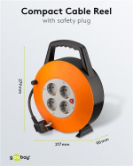 Goobay Kabeltrommel 15 m Praktisk og egnet for innendørs bruk