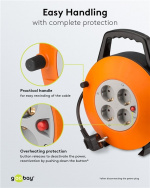 Goobay Kabeltrommel 15 m Praktisk og egnet for innendørs bruk