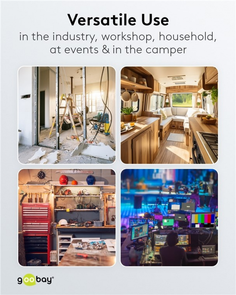 Goobay Kabeltrommel 25 m Praktisk og egnet for innendørs bruk