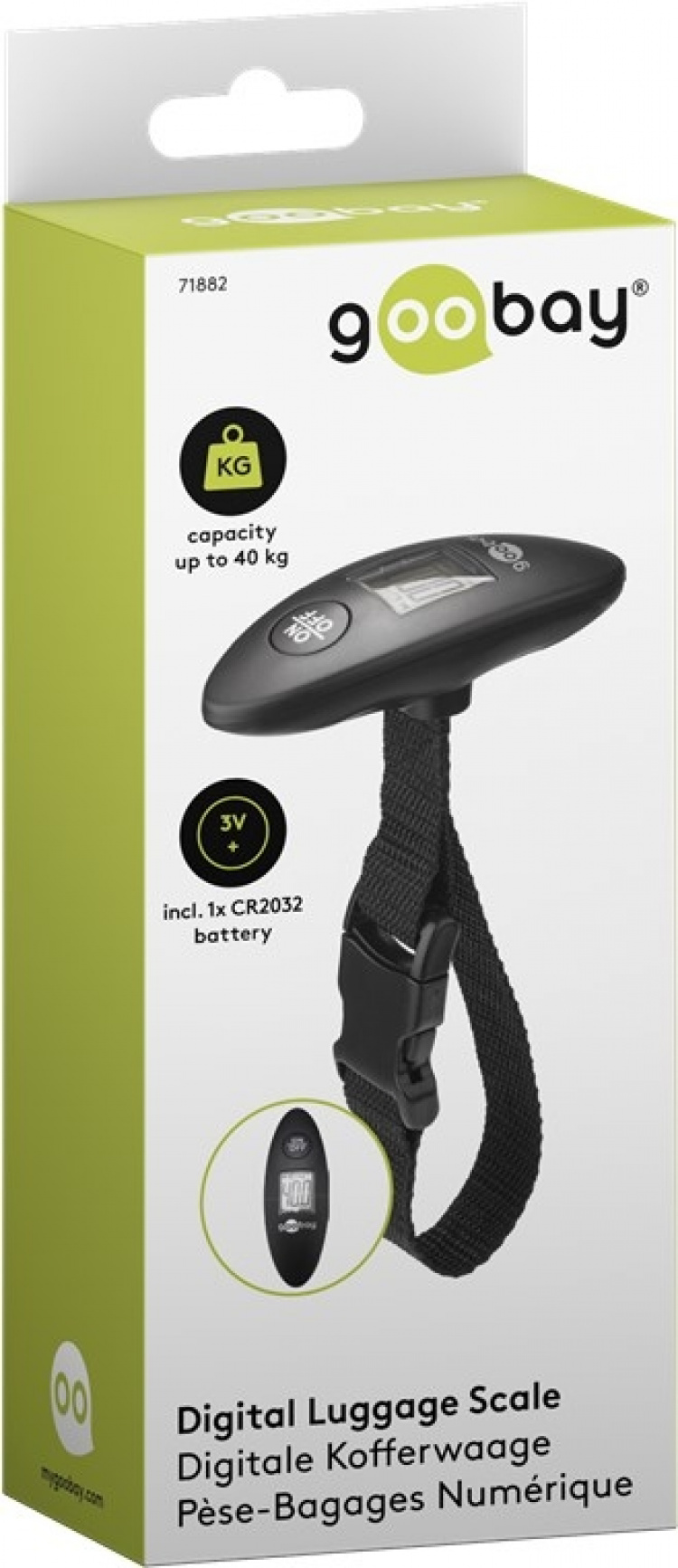 Goobay Digital bagasjevekt for en vekt på opptil 40 kg Goobay Digital bagasjevekt for en vekt på opptil 40 kg