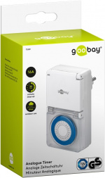 Goobay Analogt tidsur IP44 Lettbetjent mekanisk tidsur for stikkontakten