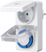 Goobay Analogt tidsur IP44 Lettbetjent mekanisk tidsur for stikkontakten