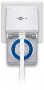 Goobay Analogt tidsur IP44 Lettbetjent mekanisk tidsur for stikkontakten