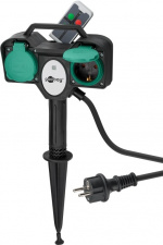 Goobay Dobbel utendørs stikkontakt med fjernkontroll spesielt egnet for utendørs bruk, sprutsikker (IP44) Goobay Dobbel utendørs stikkontakt med fjernkontroll spesielt egnet for utendørs bruk, sprutsikker (IP44)