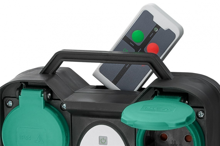 Goobay Dobbel utendørs stikkontakt med fjernkontroll spesielt egnet for utendørs bruk, sprutsikker (IP44) Goobay Dobbel utendørs stikkontakt med fjernkontroll spesielt egnet for utendørs bruk, sprutsikker (IP44)