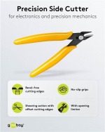 Fixpoint Presisjonssidetang, 125 mm, ideell for elektrikere og finmekanikere