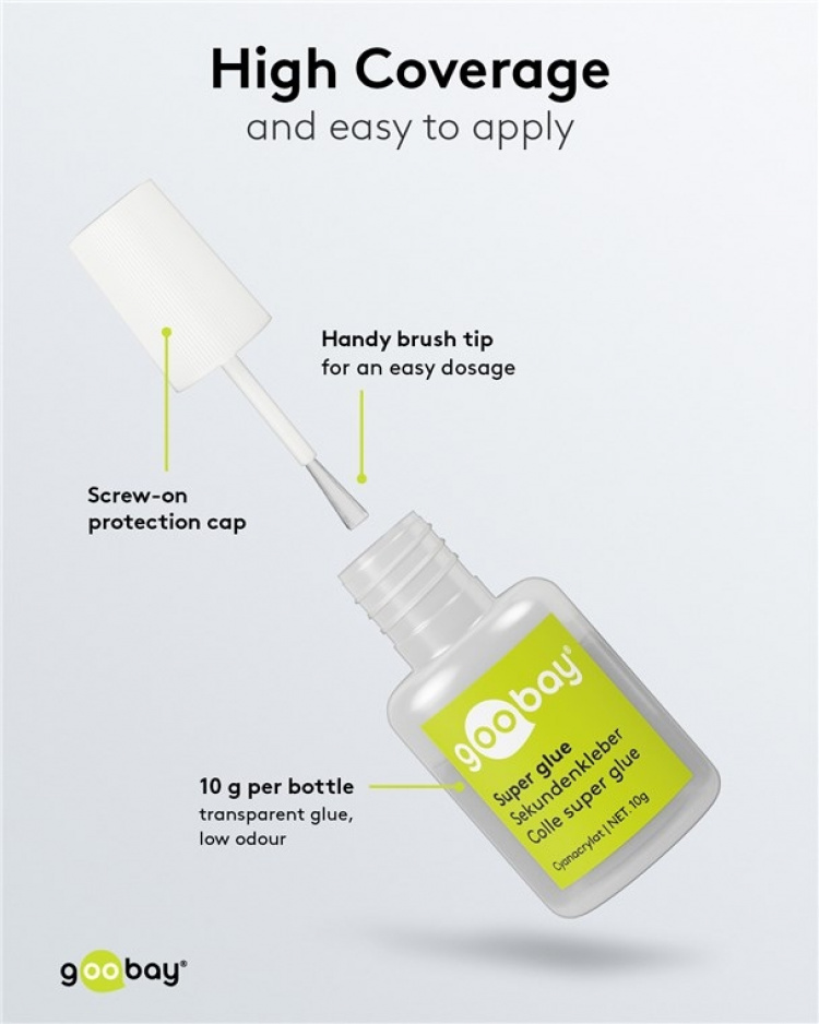 Goobay Superlim 10 g egnet for mange underlag