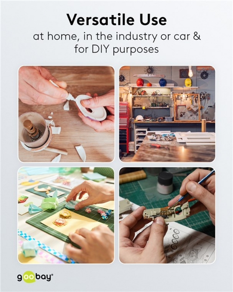 Goobay Superlim 10 g egnet for mange underlag