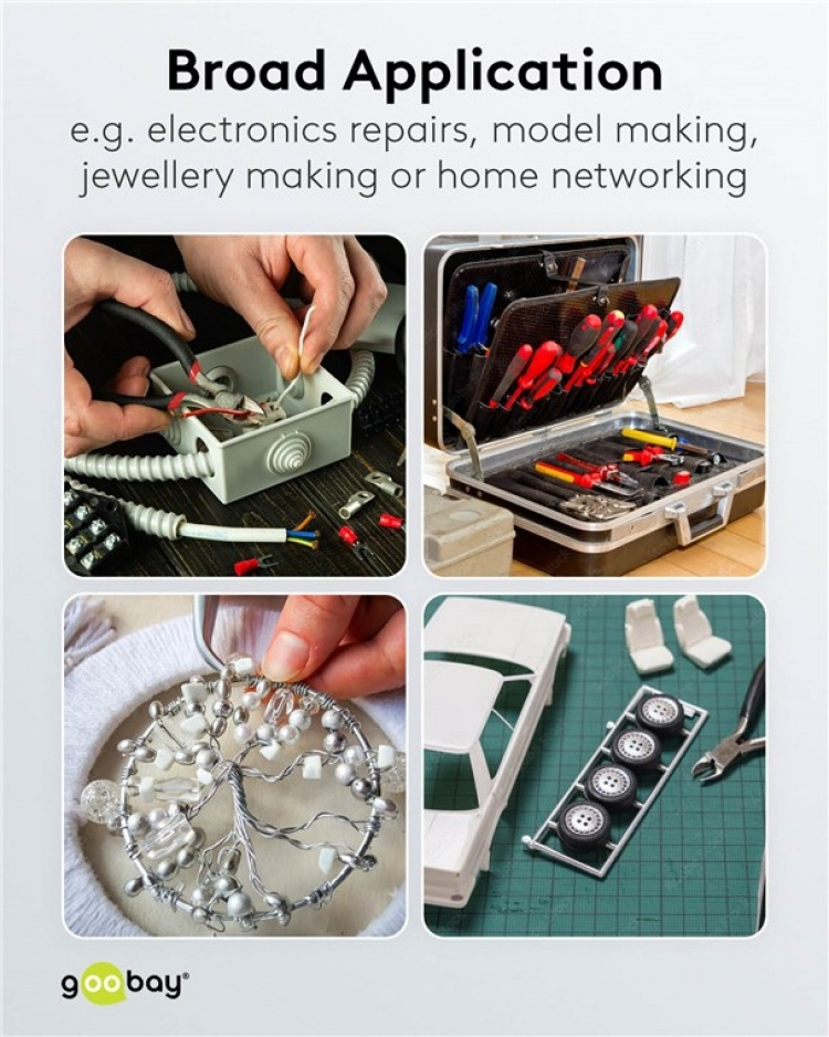 Goobay Sideskjærer, 110 mm ideell for elektrikere og finmekanikere