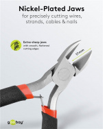 Goobay Sideskjærer, 110 mm ideell for elektrikere og finmekanikere