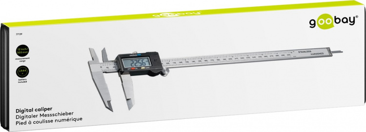 Goobay Digital skyvelære 300 mm / 12 tommer for målinger fra 0 mm - 300 mm