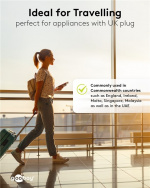 Goobay World to EU reiseadapter, svart plugg med jording (type F, CEE 7/7) > britisk stikkontakt, sveitsisk stikkontakt (type J, SEV 1011), italiensk stikkontakt (type L, CEI 23-16-VII), amerikansk/japansk stikkontakt (type B, NEMA 5-15, 3-pinners)