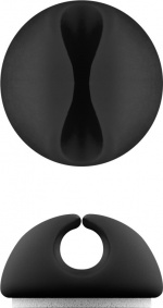 Goobay Kabelhåndtering 1 fordypning (mini), svart 5-pakning for organisering og feste, avtakbar