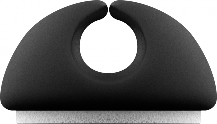 Goobay Kabelhåndtering 1 fordypning (mini), svart 5-pakning for organisering og feste, avtakbar