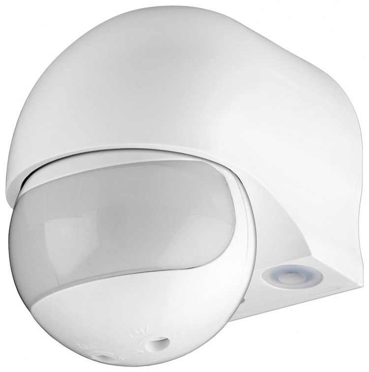 Goobay Veggmontert infrarød bevegelsesdetektor, 180° deteksjon, 12 m rekkevidde, for utendørs bruk (IP44), LED-kompatibel