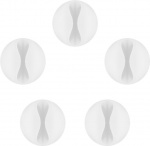 Goobay Kabelhåndtering 1 fordypning, hvit 5-pakning for organisering og feste, avtakbar