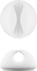 Goobay Kabelhåndtering 1 fordypning, hvit 5-pakning for organisering og feste, avtakbar