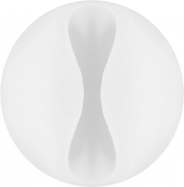 Goobay Kabelhåndtering 1 fordypning, hvit 5-pakning for organisering og feste, avtakbar