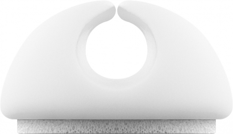 Goobay Kabelhåndtering 1 fordypning, hvit 5-pakning for organisering og feste, avtakbar