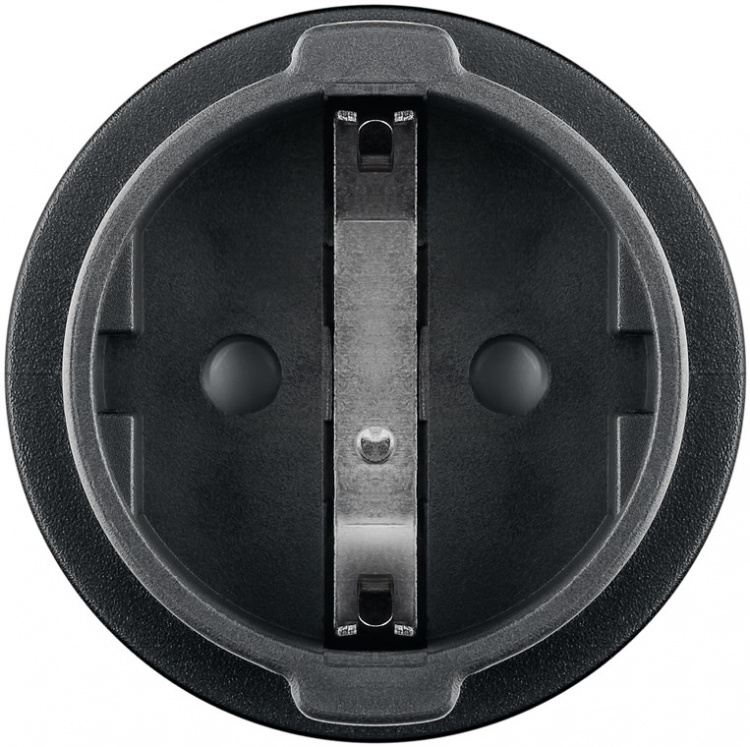 Goobay Nettadapter UK, svart stikkontakt med jording (type F, CEE 7/3) > UK 3-polet støpsel (type G, BS 8546)