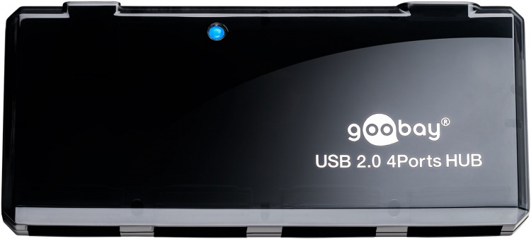 Goobay 4-veis USB 2.0 Hi-Speed HUB for tilkobling av opptil 4 USB-enheter med én USB-tilkobling Goobay 4-veis USB 2.0 Hi-Speed HUB for tilkobling av opptil 4 USB-enheter med én USB-tilkobling