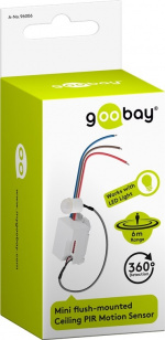 Goobay Infrarød bevegelsesdetektor for innfelt takmontering, 360° deteksjon, 6 m rekkevidde, for innendørs bruk (IP20), LED-tilpasset Goobay Infrarød bevegelsesdetektor for innfelt takmontering, 360° deteksjon, 6 m rekkevidde, for innendørs bruk (IP20), LED-tilpasset