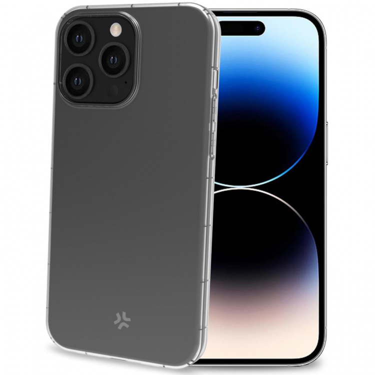 Celly Hexagel Anti-sjokk deksel iPhone 15 Pro Transparent