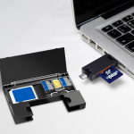 LogiLink Minnekortleser USB-C + USB-A MicroSD- og SD-kort inkl. lagringsplass LogiLink Minnekortleser USB-C + USB-A MicroSD- og SD-kort inkl. lagringsplass