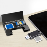 LogiLink Minnekortleser USB-C + USB-A MicroSD- og SD-kort inkl. lagringsplass LogiLink Minnekortleser USB-C + USB-A MicroSD- og SD-kort inkl. lagringsplass