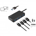 LogiLink USB 3.0-hub (3.2 Gen1) med 4 USB-A-porter