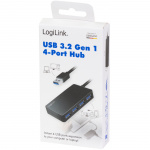 LogiLink USB 3.0-hub (3.2 Gen1) med 4 USB-A-porter