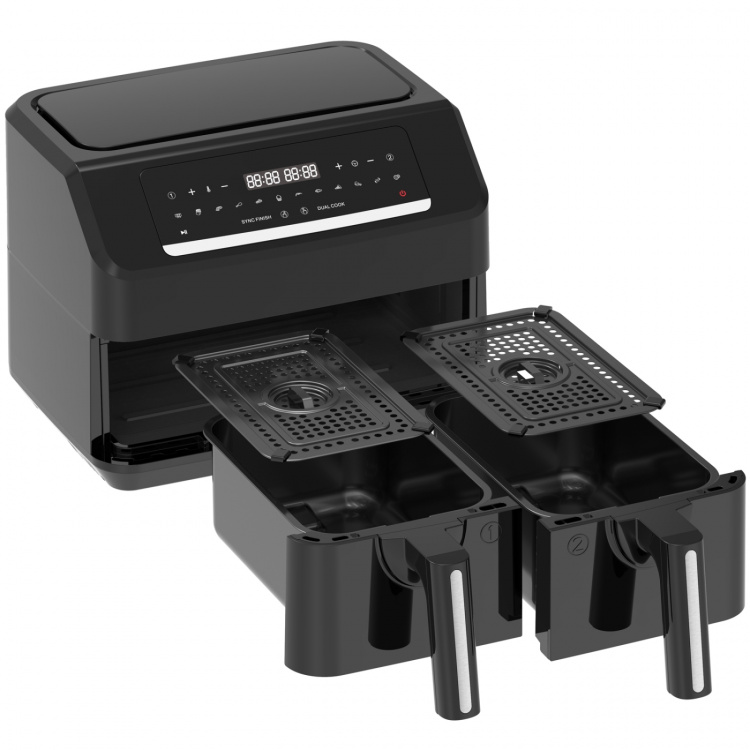 Emerio Airfryer Double 3,6l+3,6l AF-130376.1 BPA-fri 2400watt Emerio Airfryer Double 3,6l+3,6l AF-130376.1 BPA-fri 2400watt