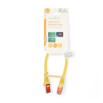 Nedis CAT6 Nettverkskabel | RJ45 Han | RJ45 Han | S/FTP | 0.25 m | Rund | LSZH | Gul | Label