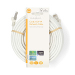 Nedis Cat 8.1 nettverkskabel | S/FTP | RJ45 Han | RJ45 Han | 15.0 m | Rund | LSZH | Hvit | Label