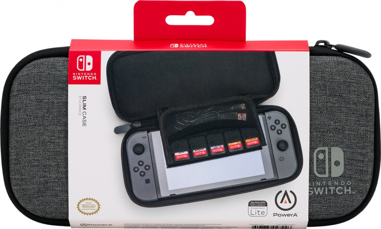 PowerA Slim Case Charcoal beskyttelsesveske, Nintendo Switch PowerA Slim Case Charcoal beskyttelsesveske, Nintendo Switch