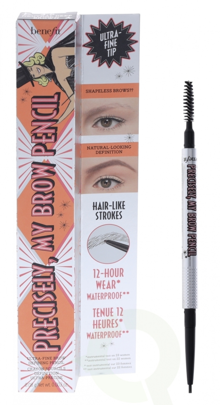 Benefit Precisely My Brow Pencil Ultra-Fine 0,08 gr #4,5 Neutral Deep Brown, 12-timers vanntett